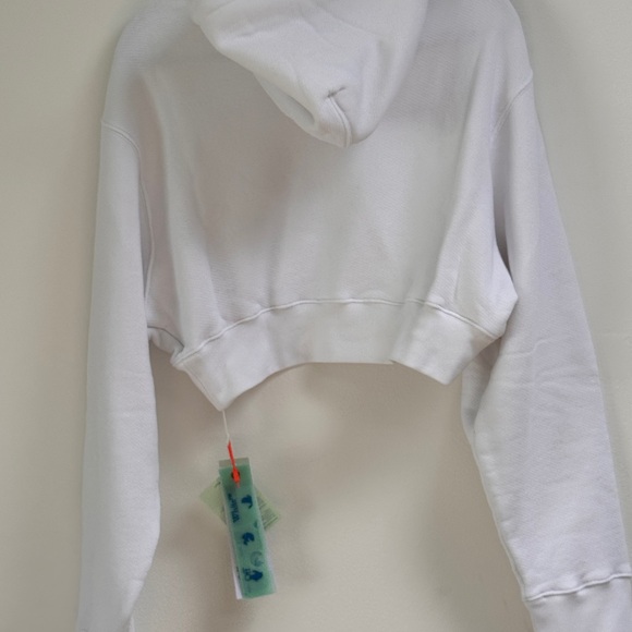 NWT || OFF-WHITE Crack Off Heart Cropped Hoodie - Picture 6 of 9
